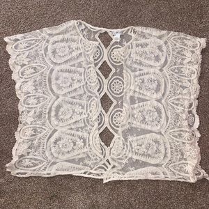 Cream kimono/ throw. Size small